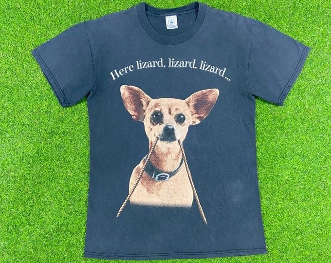 Vintage Taco Bell Chihuahua Graphic Tee T Shirt Delta Size Medium Fast Food Advertisement McDonalds 1990s 90s Yo Quiero Godzilla Promo Movie