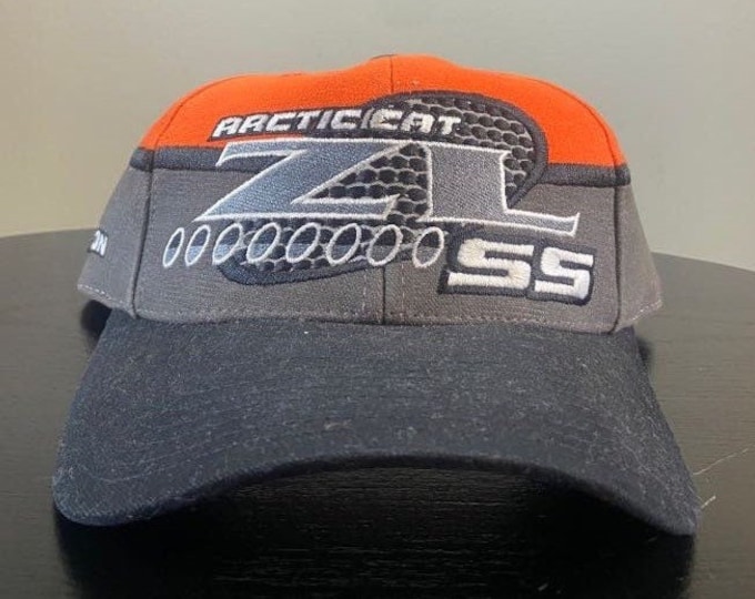 Vintage Arctic Cat Snow Mobile Strap Back Hat American Needle OSFA Mountain Trailblazer Classic Sportswear 1990s 90s