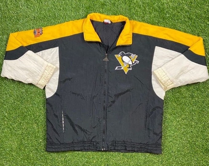 Vintage Pittsburgh Penguins Windbreaker Light Jacket Apex One Size Xtra Large XL NHL Hockey Sidney Crosby Pennsylvania