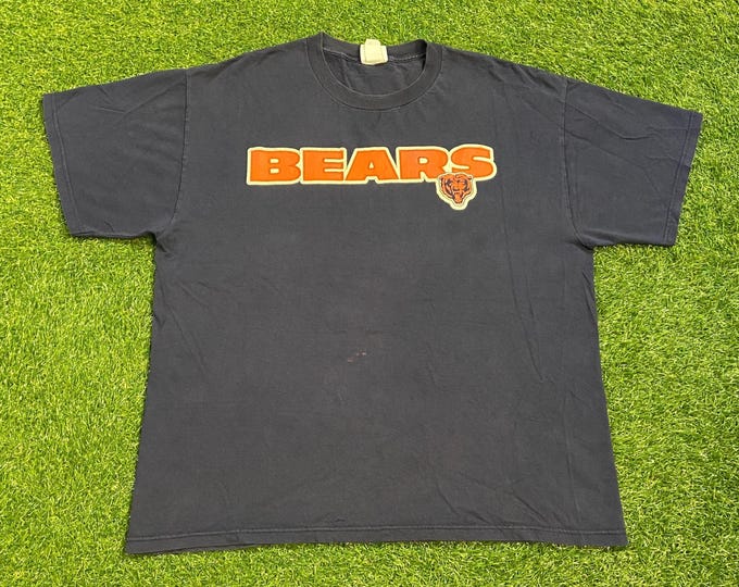 Vintage Chicago Bears T Shirt Tee Size Xtra Large XL NFL Football NFC Illinois Soldier Field 1990s 90s