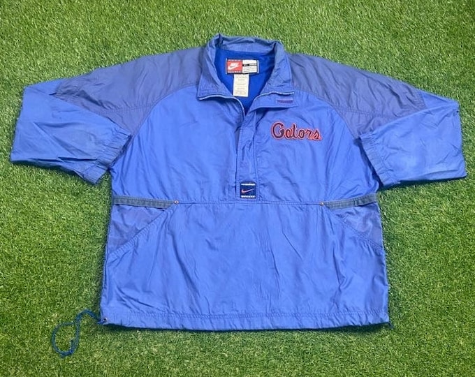 Vintage University of Florida Gators Windbreaker Jacket Nike Size Xtra Large XL UF NCAA College Football Gainesville Light Rain Coat 1990s