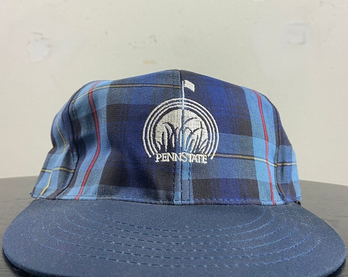Vintage University of Penn State Nittany Lions Strap Back Hat Made USA OSFA NCAA College Football Pennsylvania 1990s Classic 90s