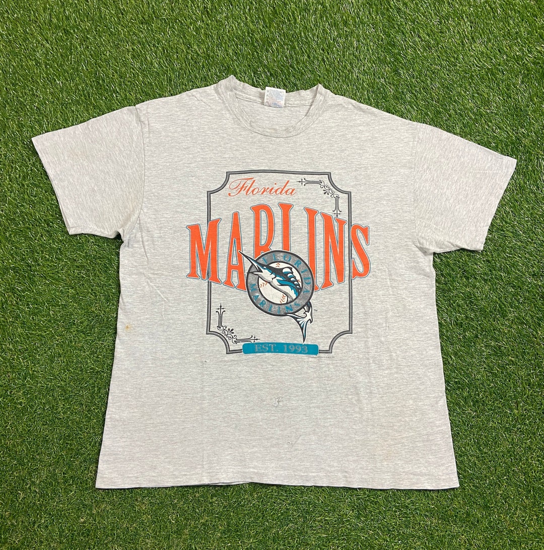 Vintage Florida Marlins T Shirt Tee Made USA Size Xtra Large XL