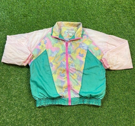 Vintage Graphic Windbreaker Zip up Jacket Beyond Performance Size