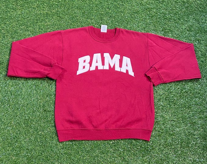 Vintage University of Alabama Crewneck Sweatshirt Size Small S NCAA College Football Roll Tide Sec Bama 1990s 90s Pull Over Oversized