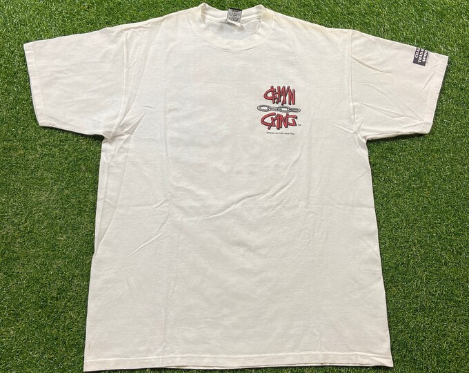 Vintage Chain Gang T Shirt Tee Made USA Size Xtra Large XL Trash Talking Sports Gear Classic Street Wear Sportswear 1990s 90s
