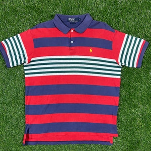 Vintage Ralph Lauren Polo Shirt Made USA Size Large RL American Apparel