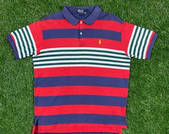 Vintage Ralph Lauren Polo Shirt Made USA Size Large RL American Apparel