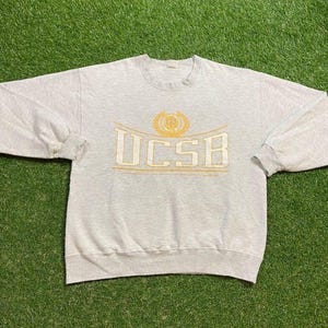 Vintage University of California Santa Barbara Crewneck Sweatshirt Size Xtra Large XL UCSB NCAA College Football Pull Over Oversized 90s