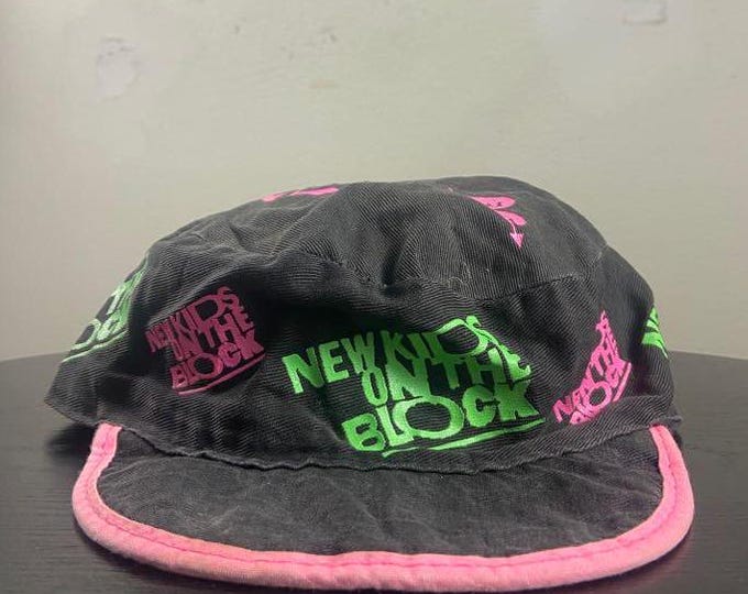Vintage New Kids on the Block Helmet Hat Size Small /Medium Boy Band Classic Pop Music Painters Cap 1990s 90s