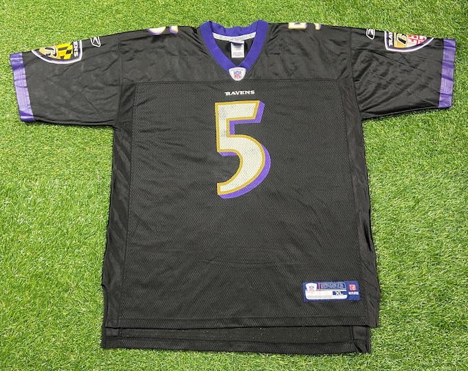 Vintage Baltimore Ravens Joe Flacco #5 Jersey Reebok Size Xtra Large XL NFL Football Maryland 00s
