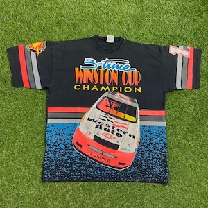 Koszulka Vintage Darrell Waltrip T-shirt wykonana w USA Rozmiar XXL Trzykrotny mistrz Winston Cup NASCAR Daytona 500 Racing Earnhardt Car Klasyka Rzadka Lata 90.