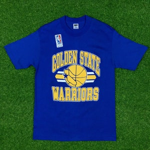 Vintage Golden State Warriors NBA 1980s 80s T Shirt Trench San Francisco California Made USA Basketball Brand New Old Stock Original Classic