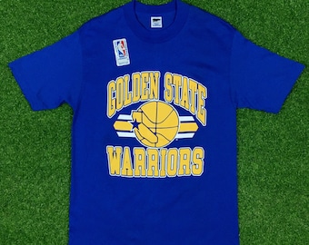 Vintage Golden State Warriors NBA 1980s 80s T Shirt Trench San Francisco California Made USA Basketball Brand New Old Stock Original Classic