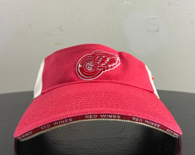 Vintage Detroit Red Wings Visor Hat 7 OSFA NHL Hockey Michigan 1990s 90s