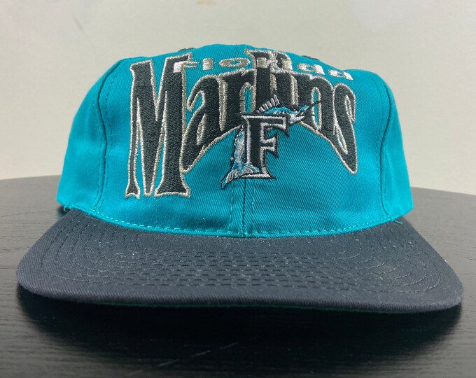 Vintage Florida Marlins Fitted Hat The Game Made USA Size 7 1/8 MLB Baseball National League Miami FL
