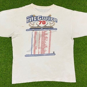 Jahrgang St Louis Cardinals Mark McGwire 70 Home Run T Shirt T-Shirt MLB Baseball National League Missouri Starter Made in USA große 90er Jahre Karten