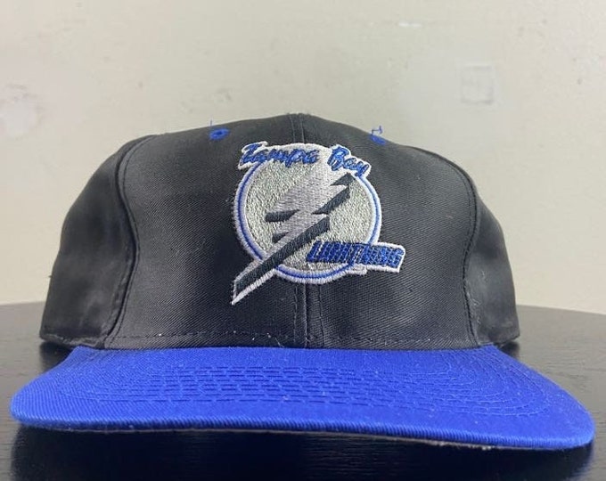 Vintage Tampa Bay Lightning Snapback Hat Logo 7 OSFA NHL Hockey Florida FL 1990s 90s