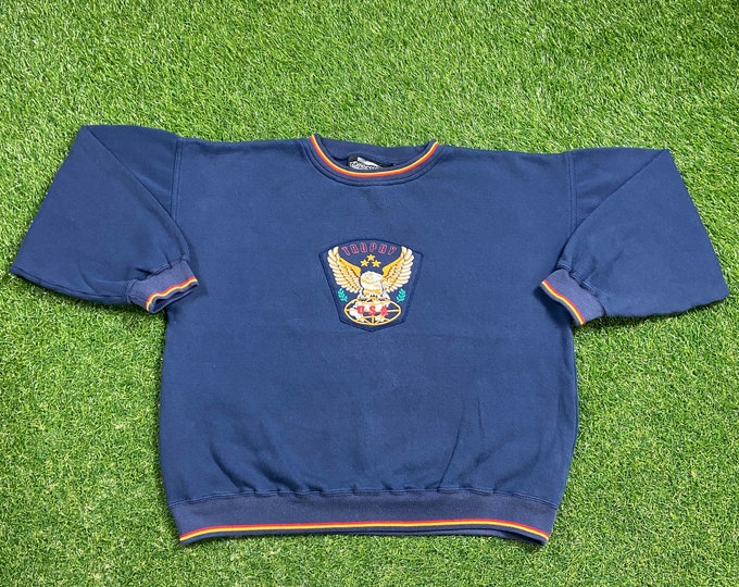 Vintage Trophy USA Crewneck Sweatshirt Expressions Size Large L Quality 1990s Oversized Comfy Great Fit Original 90s Pull Over