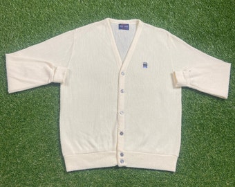 Vintage San Francisco 89 Cardigan Sweater Pine State Made USA Size Xtra Large XL California 1980s 80s Designer Streetwear Comfy Button Down
