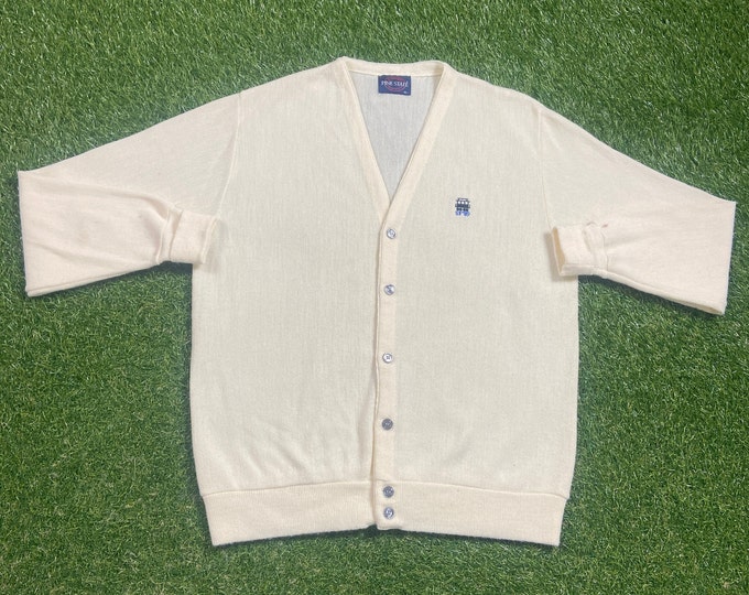 Vintage San Francisco 89 Cardigan Sweater Pine State Made USA Size Xtra Large XL California 1980s 80s Designer Streetwear Comfy Button Down