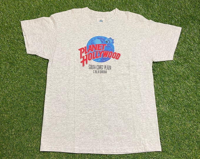 Vintage Planet Hollywood T Shirt Tee Made USA Size Large L Disneyland Walt Disney World Magic Kingdom WDW South Coast Plaza California 1990s