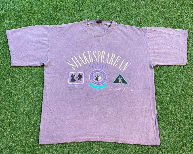 Vintage Utah Shakespearean Festival T Shirt Tee SDI Made USA Size Xtra Large XL Salt Lake City 1990s 90s