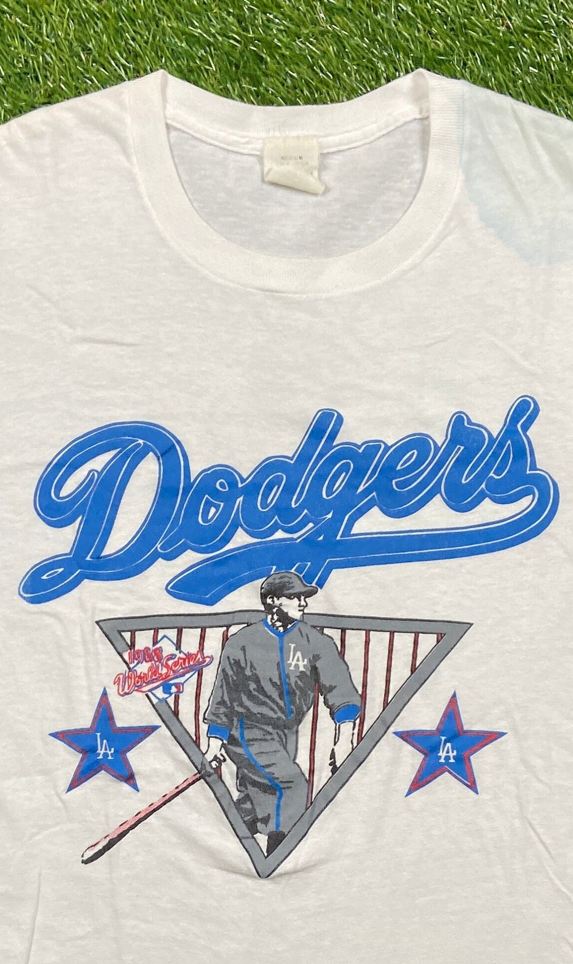 Vintage Los Angeles Dodgers 1988 World Series T Shirt Tee Made -   Denmark