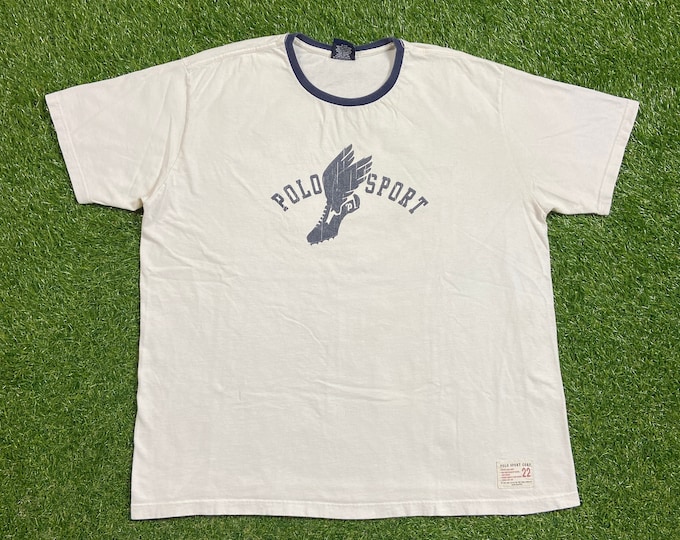 Vintage USA Polo Sport Ralph Lauren T Shirt Tee Size Xtra Large XL Quality RL American Apparel Bear 1990s 90s