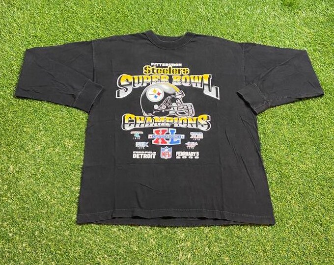 Vintage Pittsburgh Steelers 2006 World Champions Long Sleeve Shirt Size Xtra Large XL NFL Football Pennsylvania Steel Curtains Classic 00s