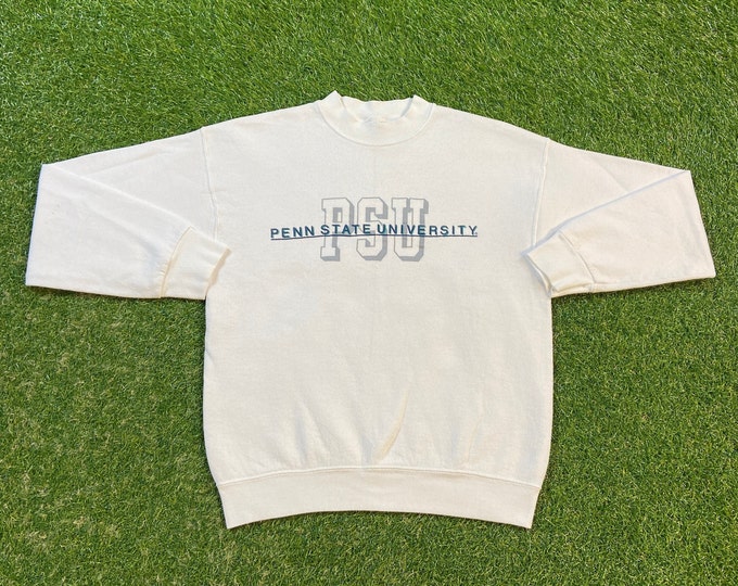 Vintage Penn State University Crewneck Sweatshirt Fruit of the Loom Made USA Size Medium M NCAA College Football Nittany Lions Pull Over