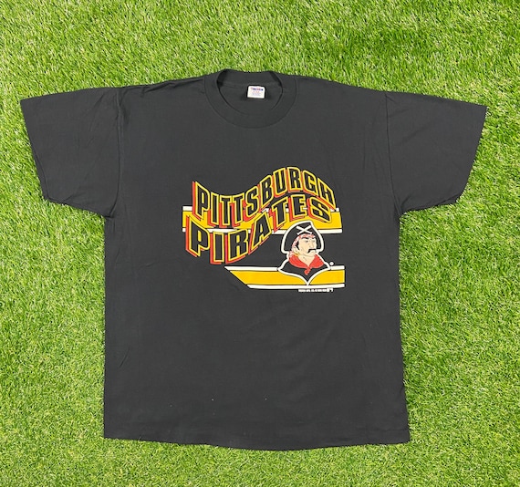 Vintage Pittsburg Pirates T Shirt Tee Trench Made USA Size Xtra
