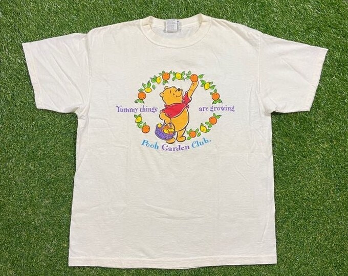 Vintage Winnie The Pooh T Shirt Tee Made USA Size Large L Walt Disney World Classic Cartoon Mickey Mouse Pooh
