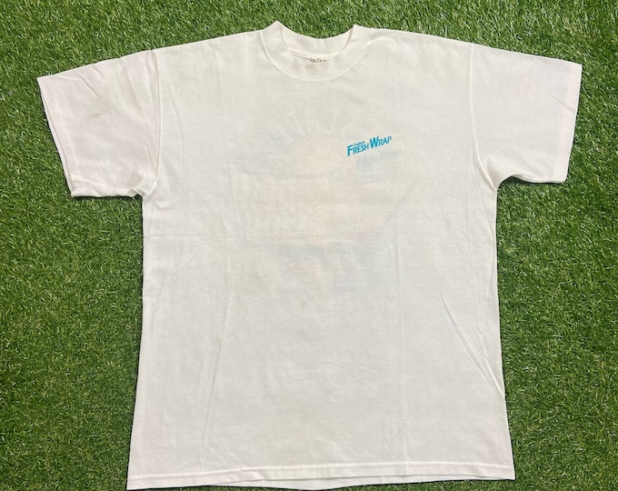 Vintage Salem Fresh Wrap T Shirt Tee Made USA Size Xtra Large XL 1990s 90s American Made Smoking Cigarettes