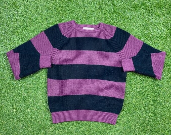 Vintage Career Club Knitted Crewneck Sweater Pull Over Size Large L Quality 90s Comfortable Fit 1990s Original Fall Winter Warm Cozy
