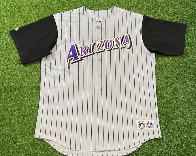 Vintage Arizona Diamondbacks Luis Gonzalez #20 Jersey Made USA Size XL Purple Snake D Backs Phoenix MLB Baseball National League 00s