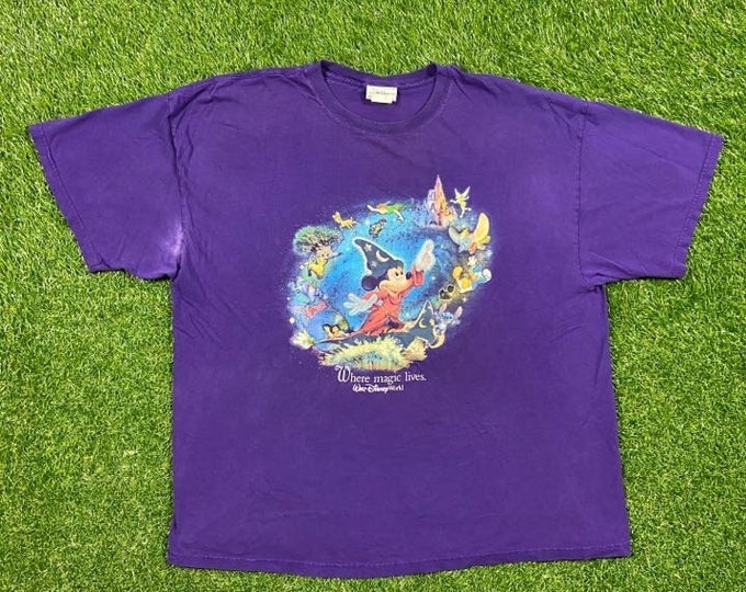 Vintage Magic Kingdom T Shirt Tee Size Xtra Large XL Walt Disney World WDW Disneyland Mickey Mouse 90s 1990s
