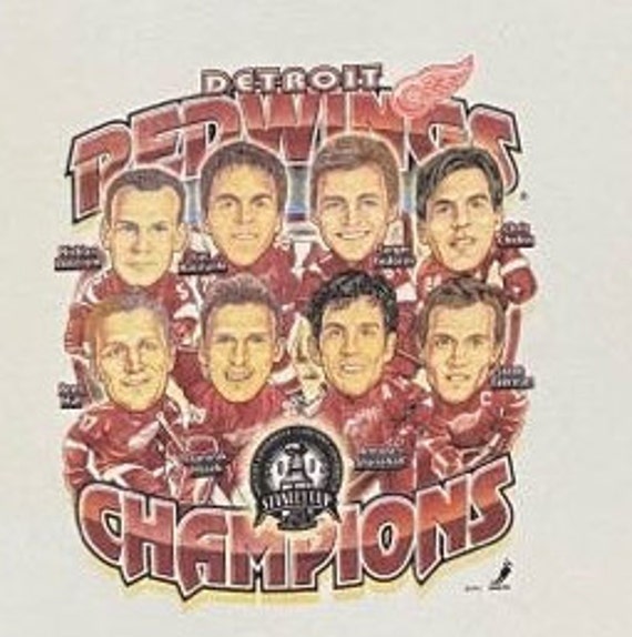 Vintage Detroit Red Wings 1997 Stanley Cup Champions T Shirt Tee Show Me  the Cup Starter Xtra Large Made USA NHL 1990s 90s Hockey Michigan