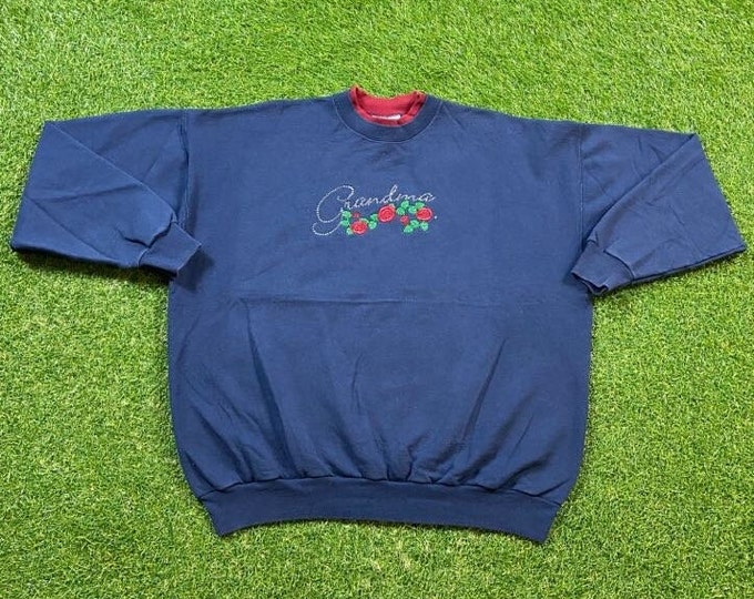 Vintage Grandma Crewneck Sweatshirt Size Xtra Large XL Family Quality 1990s Oversized Comfy Great Fit Original 90s Pull Over