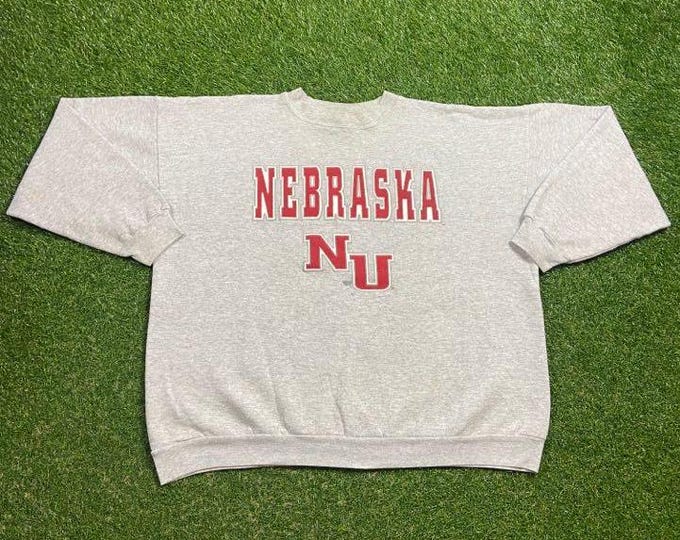 Vintage University of Nebraska Cornhuskers Crewneck Sweatshirt Size 3X NCAA College Football 1990s 90s Pull Over Oversized
