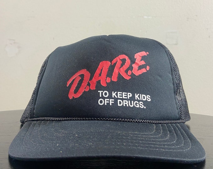 Vintage D.A.R.E. Snapback Hat OSFA Drug Abuse Resistance Education 1990s 90s