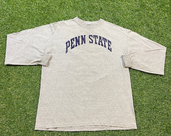 Vintage University of Penn State Nittany Lions Long Sleeve T Shirt Tee Size Large L NCAA College Football Pennsylvania 1990s Classic 90s