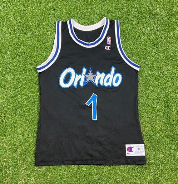 Vtg#1 PENNY HARDAWAY Orlando Magic NBA Pinstripe Champion Jersey