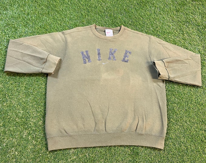 Vintage Nike Crewneck Sweatshirt Made USA Size Large L Just Do It Classic Air Jordan Nike Swoosh Check Logo Pull Over Oversized