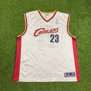 Vintage Cleveland Cavaliers LeBron James #23 Jersey Reebok Size XXL 2XL NBA Basketball Cavs Ohio 00s