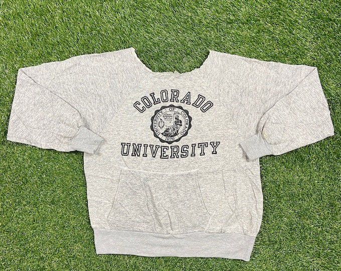 Vintage University of Colorado Buffalos Crewneck Sweatshirt Size Small NCAA College Football Boulder Denver Pull Over