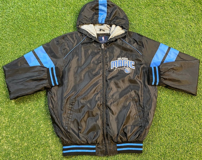Vintage Orlando Magic Windbreaker Jacket Size Large L NBA Basketball Florida Shaq Penny Hardaway Light Rain Coat 1990s 90s