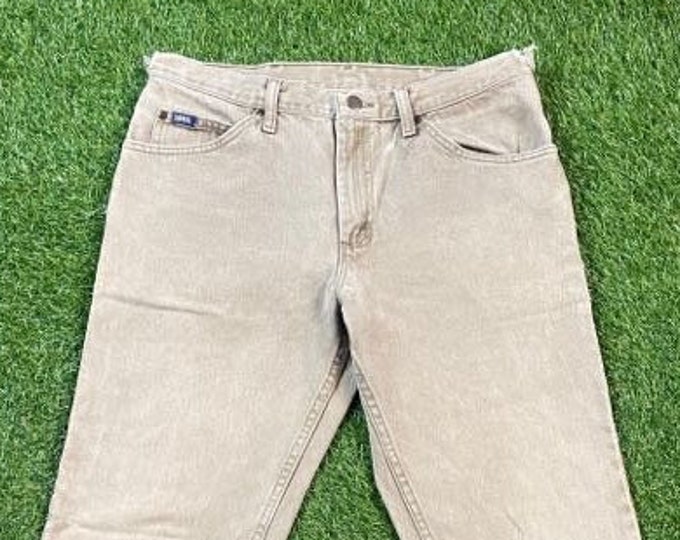 Vintage Gray Lee Jeans Size 34 x 30 American USA Classic Fit Original Blue Jean Pants Bottoms True Vtg 1990s 90s
