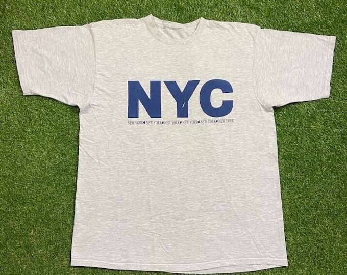 Vintage New York City T Shirt Tee Size XXL 2XL Subway Big Apple Broadway NYC Manhattan 1990s 90s
