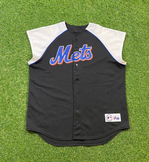 Vintage New York Mets Sleeveless Jersey Majestic Size XXL 2XL 
